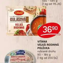 Flop VITANA VELKÁ RODINNÁ POLÉVKA vybrané druhy 90-184 g nabídka