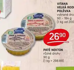 Flop PATÉ NEKTON různé druhy 90 g nabídka