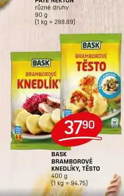 Flop BASK BRAMBOROVÉ KNEDLÍKY, TĚSTO 400 g nabídka