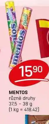 Flop MENTOS různé druhy 38 g nabídka
