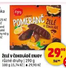 Penny Market ŽELÉ V ČOKOLÁDĚ ENJOY, 190 g nabídka