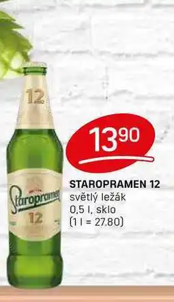 Flop STAROPRAMEN 12 světlý ležák 0,5l nabídka