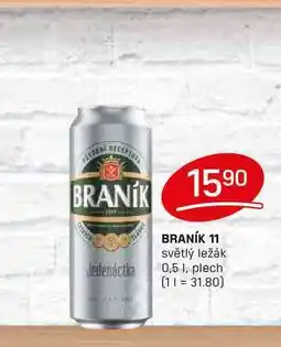 Flop BRANÍK 11 světlý ležák 0,5 l, plech nabídka