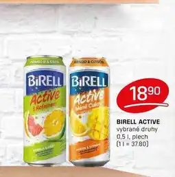 Flop Birell Active 0,5l, plech nabídka