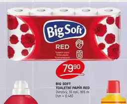 Flop BIG SOFT TOALETNÍ PAPÍR RED 3vrstvý, 10 rolí, 165 m nabídka