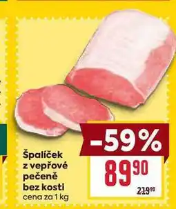 Billa Špalíček z vepřové pečeně bez kosti cena za 1 kg nabídka