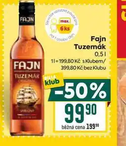 Billa Fajn Tuzemák 0,5l nabídka
