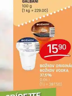 Flop BOŽKOV VODKA 37,5% 0,04l nabídka