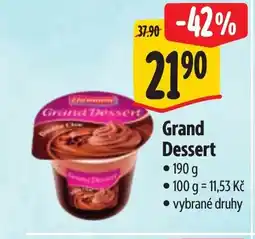 Albert Grand Dessert nabídka