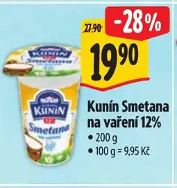 Albert Kunín Smetana na vaření 12% nabídka
