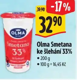 Albert OLMA Smetana ke šlehání 33% nabídka
