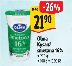 Albert OLMA Kysaná smetana 16% nabídka