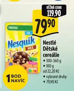 Albert Nestlé Dětské cereálie nabídka
