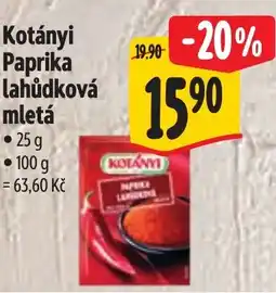 Albert Kotányi Paprika lahůdková mletá nabídka