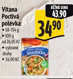 Albert Vitana Poctivá polévka nabídka