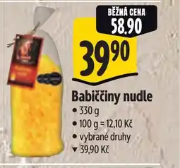 Albert Babiččiny nudle nabídka