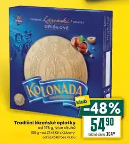 Billa Tradiční lázeňské oplatky nabídka