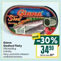 Billa Giana Sleďové filety nabídka