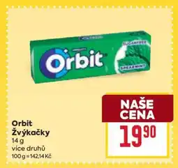 Billa Orbit žvýkačky nabídka