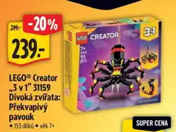 Albert LEGO Creator „3 v 1“ 31159 Divoká zvířata: Překvapivý pavouk nabídka