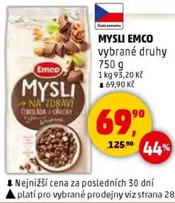 Penny Market MYSLI EMCO vybrané druhy nabídka