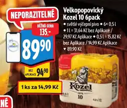 Albert Velkopopovický Kozel 10 nabídka