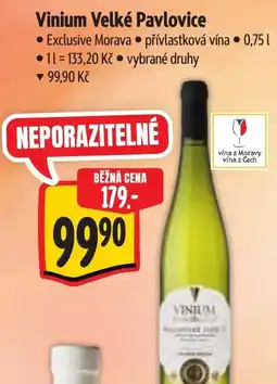 Albert Vinium Velké Pavlovice nabídka