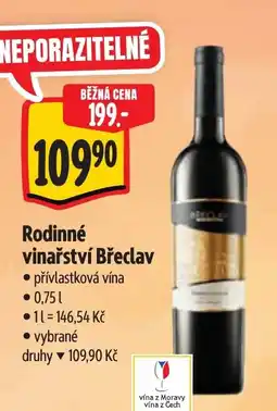 Albert Rodinné vinařství Břeclav nabídka