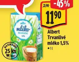 Albert Trvanlivé mléko 1,5% nabídka