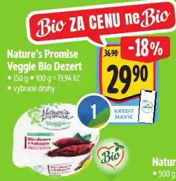 Albert Nature´s promise veggi bio dezert nabídka