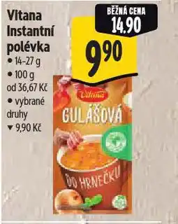 Albert Vitana instatní polévka nabídka