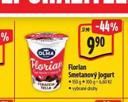 Albert Florian smetanový jogurt nabídka
