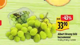 Albert Hrozny bílé bezsemenné nabídka