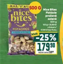 Billa Nice bites pistácie pražené solené nabídka