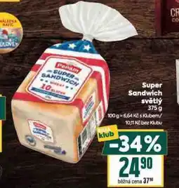 Billa Super sandwich světlý nabídka