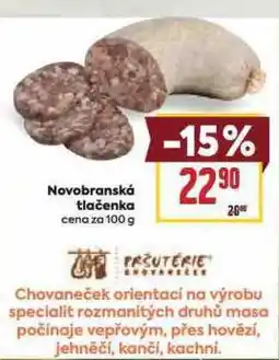 Billa Novobranská tlačenka nabídka