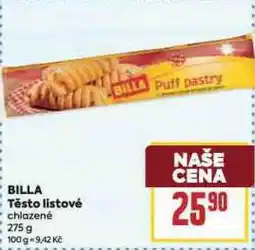 Billa Těsto listové nabídka