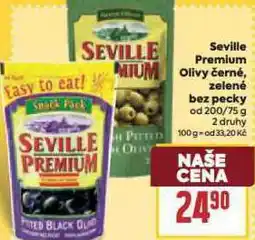 Billa Sevillie premium olivy zelené bez pecky nabídka