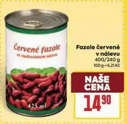Billa Fazole červené v nálevu nabídka