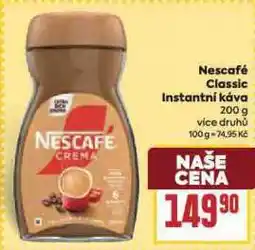 Billa Nescafé classic instatní káva nabídka