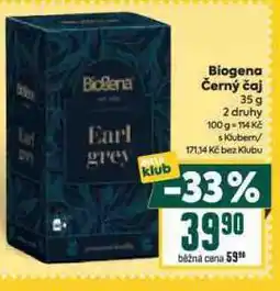 Billa Biogena černý čaj nabídka