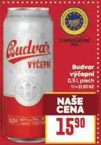 Billa Budvar výčepní nabídka