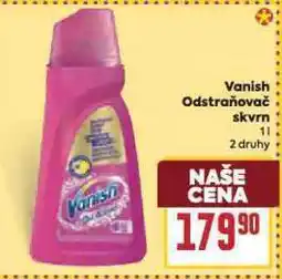 Billa Vanish odstčraňovač skvrn nabídka