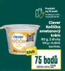 Billa Clever kočička smetanový krém nabídka