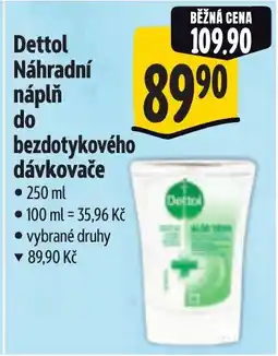 Albert Dettol Náhradní náplň do bezdotykového dávkovače nabídka