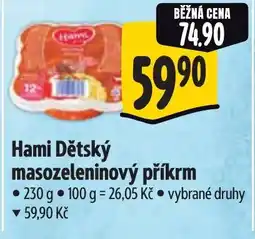 Albert Hami Dětský masozeleninový příkrm nabídka