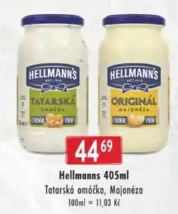 Qanto Hellmanns Tatarská omáčka, Majonéza nabídka