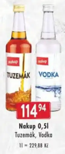 Qanto Nakup Tuzemák, Vodka nabídka
