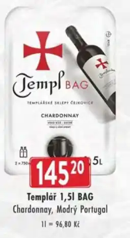Qanto Templář BAG Chardonnay, Modrý Portugal nabídka