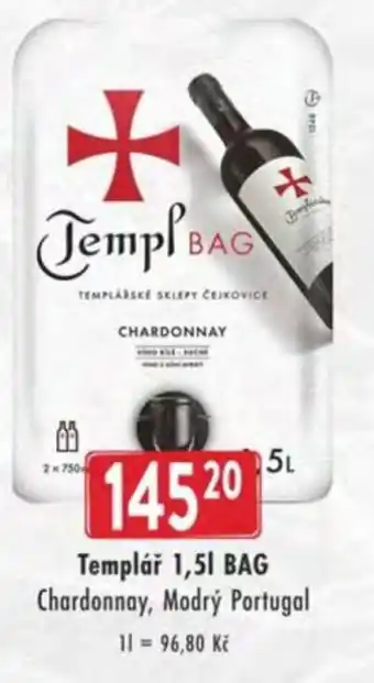 Qanto Templář BAG Chardonnay, Modrý Portugal nabídka